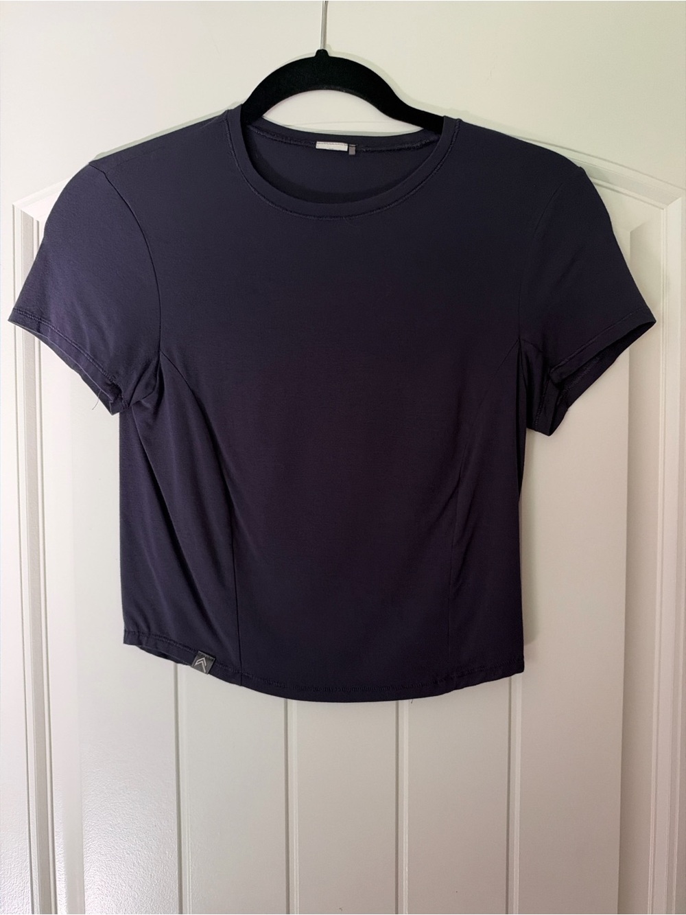 Women's Short Sleeve Crewneck Top - Navy Blue
